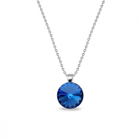 Náhrdelník modrý Rivoli sa Swarovski Elements Candy N112212SA Sapphire 12 mm