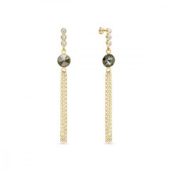Náušnice šedé se Swarovski Elements Ballena KCG1122SS29BD Black Diamond