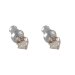Náušnice se Swarovski Elements kostka Light Topaz 4 mm