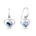 Náušnice modré se Swarovski Elements Sweetheart KWM28086DB Denim Blue
