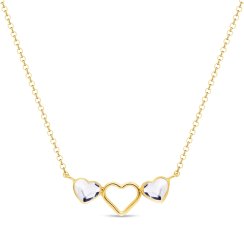 Náhrdelník čirý se Swarovski Elements Cuori NG280862C Krystal