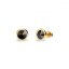 Náušnice čierne strieborné pozlátené sa Swarovski Elements Tiny Bonbon Studs KRG1122SS29J Jet 6 mm