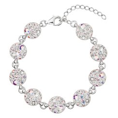 Strieborný náramok so Swarovski kryštálmi ab efekt 33048.2 AB
