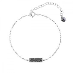 Náramek šedý se Swarovski Elements Radiance BFMP1SN Silver Night
