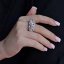 Stříbrný prsten s krystaly Swarovski crystaly ab 35028.2 AB efekt