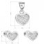 Sada šperků se zirkonem náušnice a přívěsek bílé srdce 19011.1