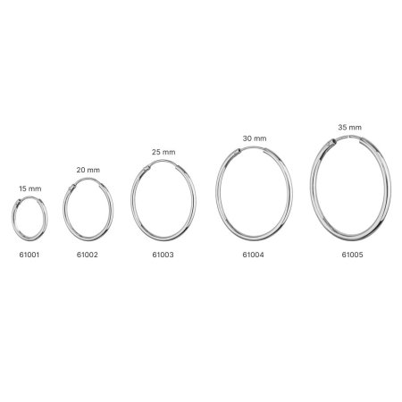 Strieborné náušnice kruhy 61002