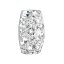Strieborný prívesok s kryštálmi Swarovski biely obdĺžnik 34194.1 Kryštál