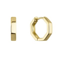 Pozlacené stříbrné náušnice hranaté kruhy 61102