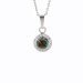 Stříbrný náhrdelník se zeleno měnivým opálem a krystaly Swarovski Elements kolečko Vitrail Medium Opal