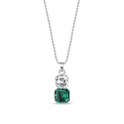 Náhrdelník zelený so Swarovski Elements Imperial Duo NT44802CEM Emerald