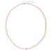 Perlový náhrdelník ružový s krištáľmi Preciosa 32063.3