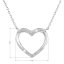 Stříbrný náhrdelník se zirkonem bílé srdce 12010.1