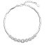 Stříbrný náramek se Swarovski krystaly bílý 33111.1 Krystal