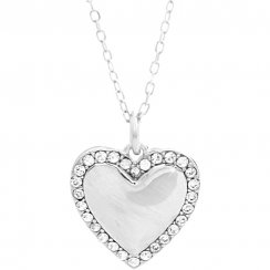 Stříbrný náhrdelník se Swarovski Elements srdce Krystal