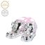 Kovová postříbřená figurka Boty dívčí s krystaly Swarovski Elements