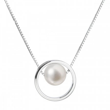 Perlový náhrdelník z pravých riečnych perál biely 22025.1