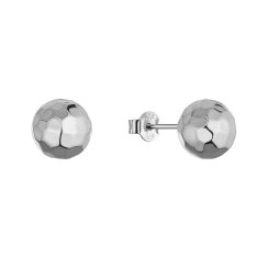 Strieborné náušnice kôstky tvarovaná gulička 61144