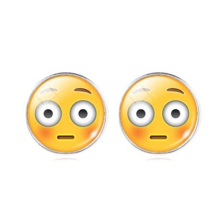 Dětské náušnice smajlík s vykulenýma očima