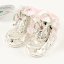 Kovová postříbřená figurka Boty dívčí s krystaly Swarovski Elements