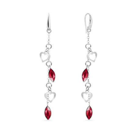 Náušnice červené se Swarovski Elements Euphoria KWROLO22014SC Scarlet