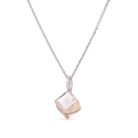 Náhrdelník se Swarovski Elements kostka Gold Shadow 8 mm