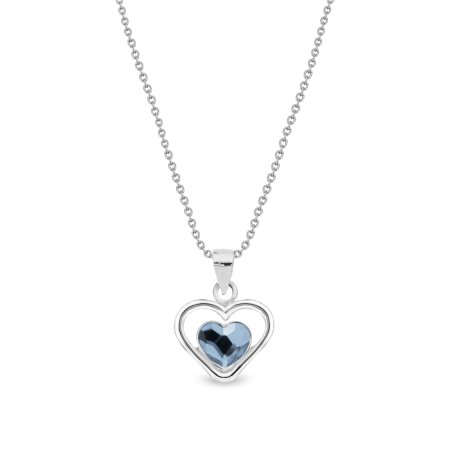 Náhrdelník modrý so Swarovski Elements Sweetheart NM28086DB Denim Blue - Vel'kosť: S