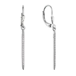 Stříbrné náušnice visací úzké dlouhé 11699.1