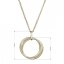 Pozlacený náhrdelník tři kroužky 62001 Au plating