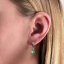 Strieborné visiace náušnice krúžky so Swarovski kryštálom 31300.3 Peridot