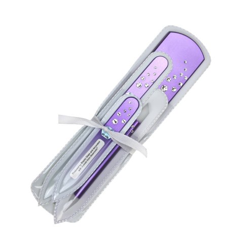 Dárková sada 4-dílná - pilníky s křišťály Swarovski 599014/4 Fialová