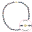 Perlový náhrdelník z riečnych perál so zapínaním zo 14 karátového zlata 922027.3/9272A peacock