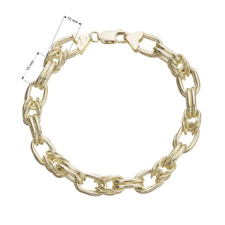 Elegantní masivní náramek pozlacený 73067