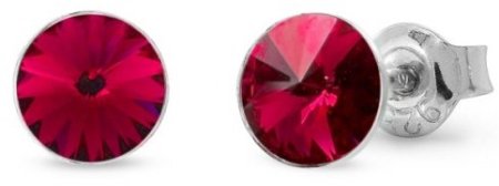 Náušnice červené Rivoli se Swarovski Elements Sweet Candy Studs K1122SS39SC Scarlet 8 mm