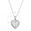 Strieborný náhrdelník perleťové srdce 12075.1