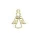 Pozlacený stříbrný přívěsek anděl se zirkonem 14047.1