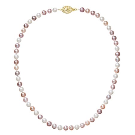 Perlový náhrdelník z riečnych perál so zapínaním zo 14 karátového zlata 922004.3/9265A multi