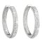 Strieborné náušnice kruhy s kryštálmi Swarovski biely kruh 31122.1 Krystal