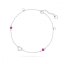 Řetízek na nohu růžový se Swarovski Elements Lilo BA210115000F Fuchsia