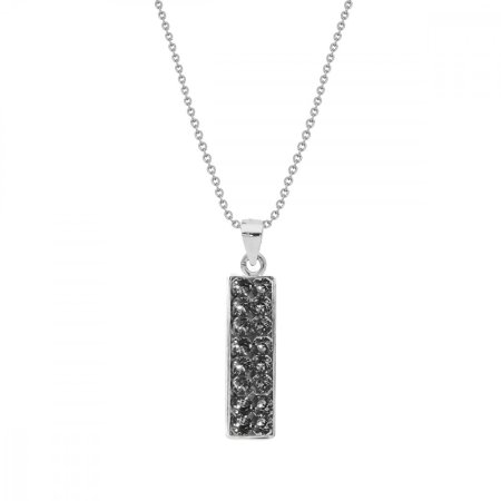 Náhrdelník šedý se Swarovski Elements Glow NFMP1SN Silver Night