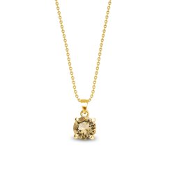 Náhrdelník zlatý so Swarovski Elements Ronda NPG1088SS39LCT Light Colorado Topaz