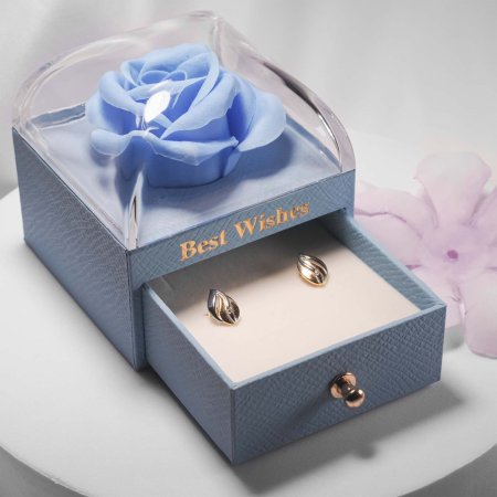 Dárková krabička květina KR0006 modrá