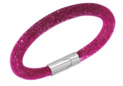 Náramek tmavě růžový Stardust s křišťály