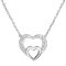 Strieborný náhrdelník s kryštálmi Swarovski biele srdce 32032.1 Krystal