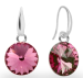 Náušnice Rivoli sa Swarovski Elements Candy KW112212R Rose 10 mm
