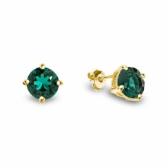 Náušnice zelený so Swarovski Elements Ronda KPG1088SS39EM Emerald