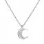 Stříbrný náhrdelník se zirkony bílý půlměsíc malý 12046.1