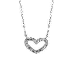 Strieborný náhrdelník srdca so Swarovski Elements Krystal