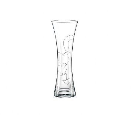 Sklenená váza srdce Love 19 cm