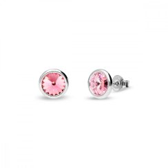 Náušnice růžové se Swarovski Elements Tiny Bonbon Studs KR1122SS29LR Light Rose 6 mm